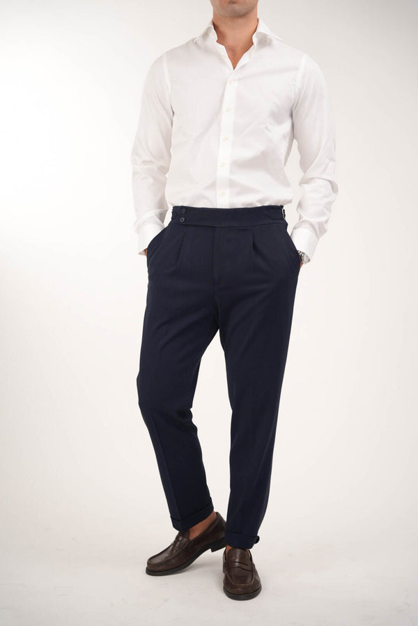 Regular Fit High-Waisted Trousers — Adriatic